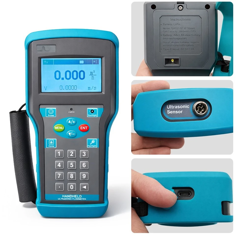 portable ultrasonic water flow meter